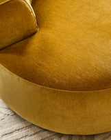 Gianna ochre fabric swivel armchair