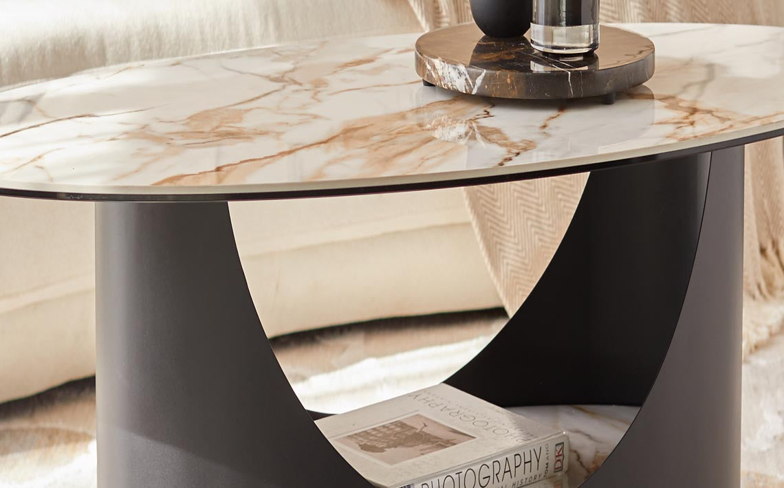Giotto natural ceramic coffee table – Danetti