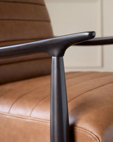 Greyson tan leather occasional chair