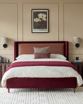 Grove rose velvet and plum velvet king size ottoman storage bed