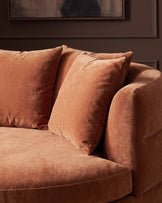 Gwen apricot chenille swivel armchair