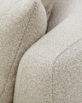Gwen natural fabric swivel armchair