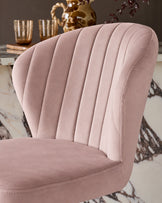 Harper Pink Velvet Gas Lift Bar Stool