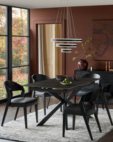 Hayden Dark Grey Ceramic Extending 6 To 8 Seater Dining Table