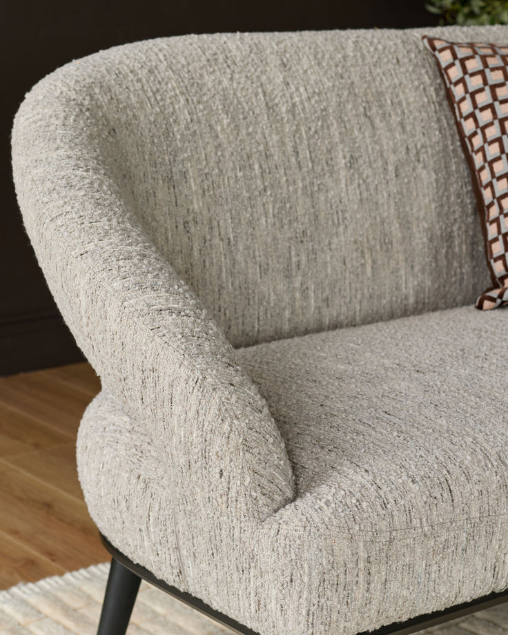 Heath cream boucle accent sofa