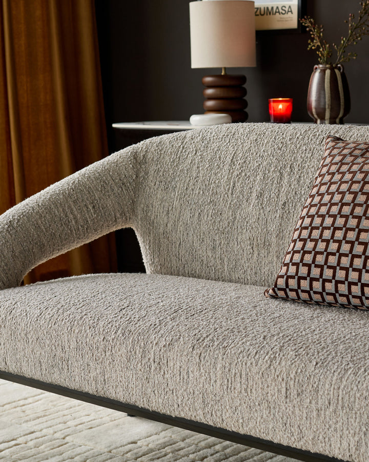 Heath cream boucle accent sofa
