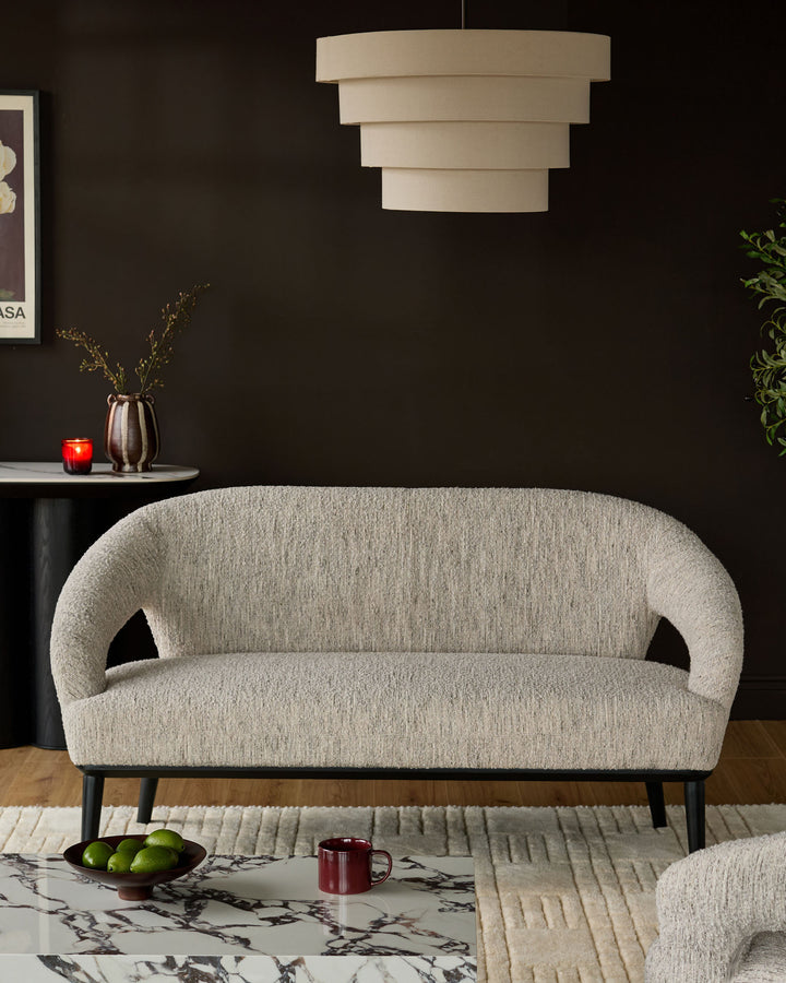 Heath cream boucle accent sofa
