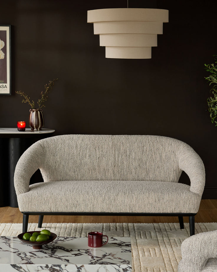 Heath cream boucle accent sofa