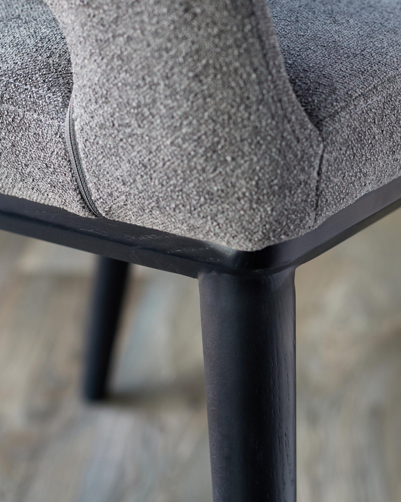 Heath dark grey boucle dining chair – Danetti