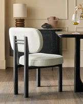 Henley ivory dual tone fabric dining chair