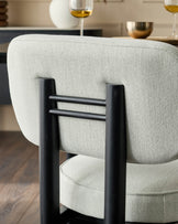 Henley ivory dual tone fabric dining chair