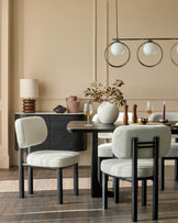 Henley ivory dual tone fabric dining chair