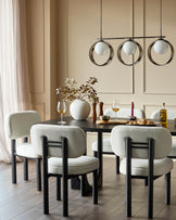 Henley ivory dual tone fabric dining chair