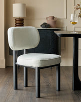 Henley ivory dual tone fabric dining chair