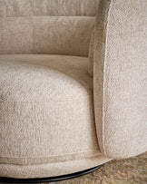 Henry natural fabric swivel loveseat