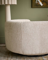 Henry natural fabric swivel loveseat