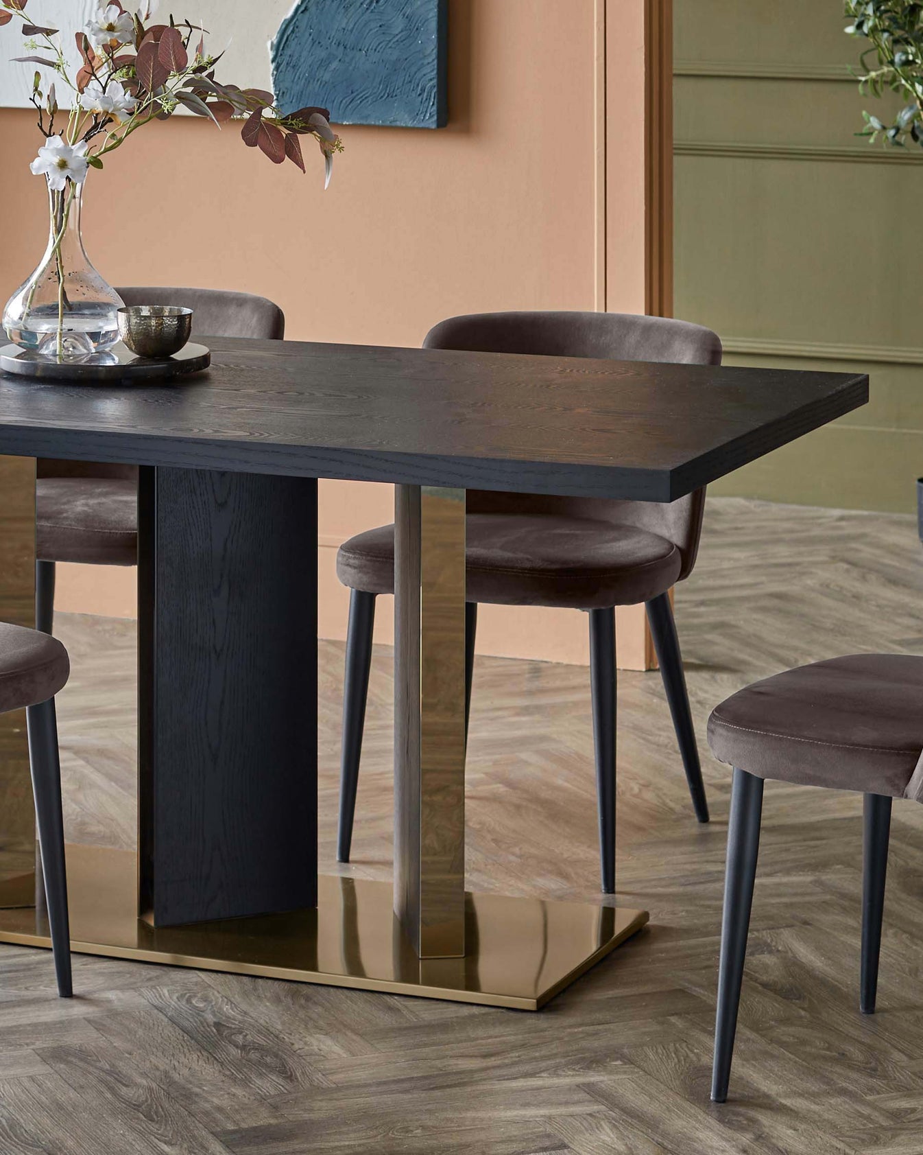 Holland black ash 6 seater dining table – Danetti