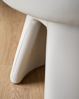 Jenna cream fabric swivel dining chair