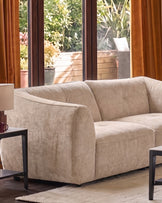 Jodie champagne chenille 3 seater sofa