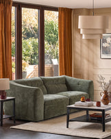 Jodie dark green chenille 3 seater sofa