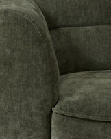 Jodie dark green chenille 3 seater sofa