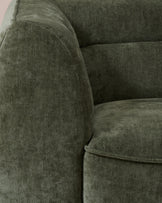 Jodie dark green chenille large corner sofa