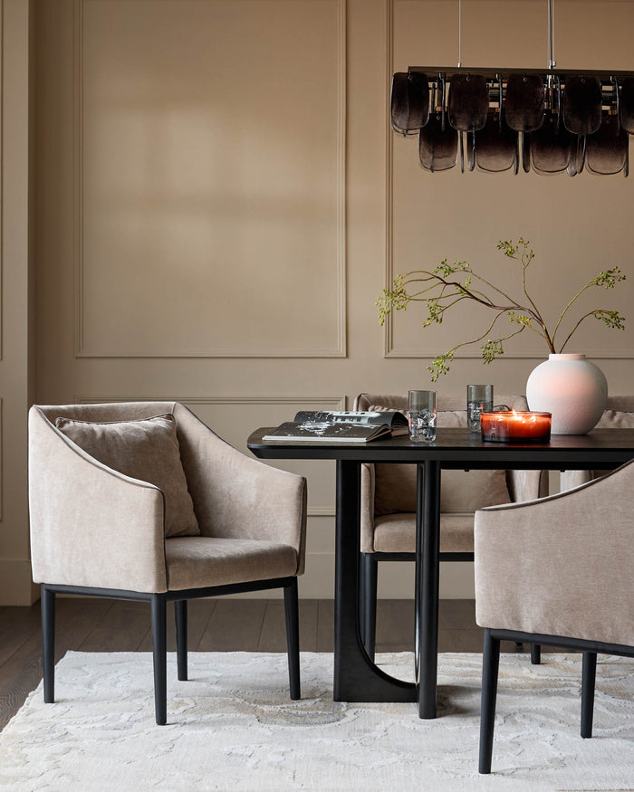 Julep champagne fabric dining chair