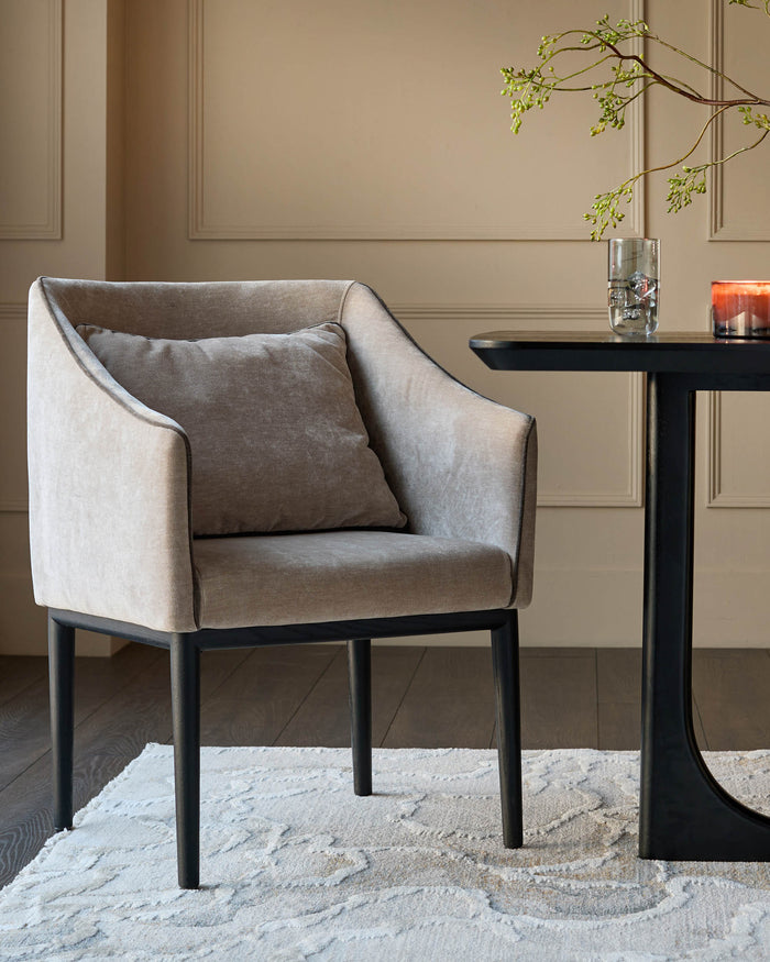 Julep champagne fabric dining chair