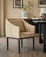 Julep honey fabric dining chair