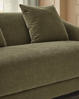Julep olive green fabric 2 seater sofa