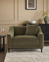 Julep olive green fabric loveseat