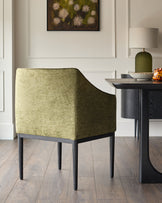 Julep olive green fabric dining chair