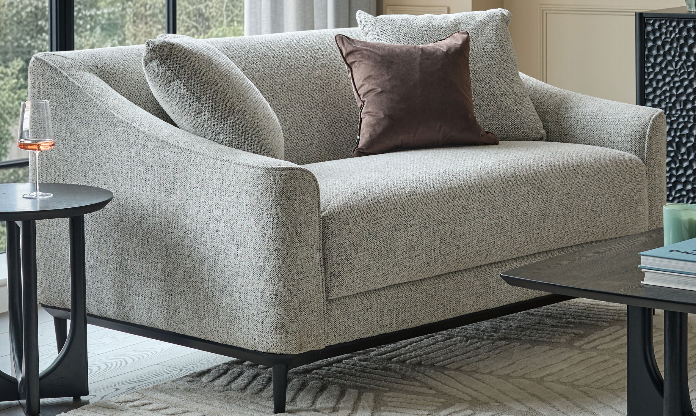 Julep grey fabric 2 seater sofa