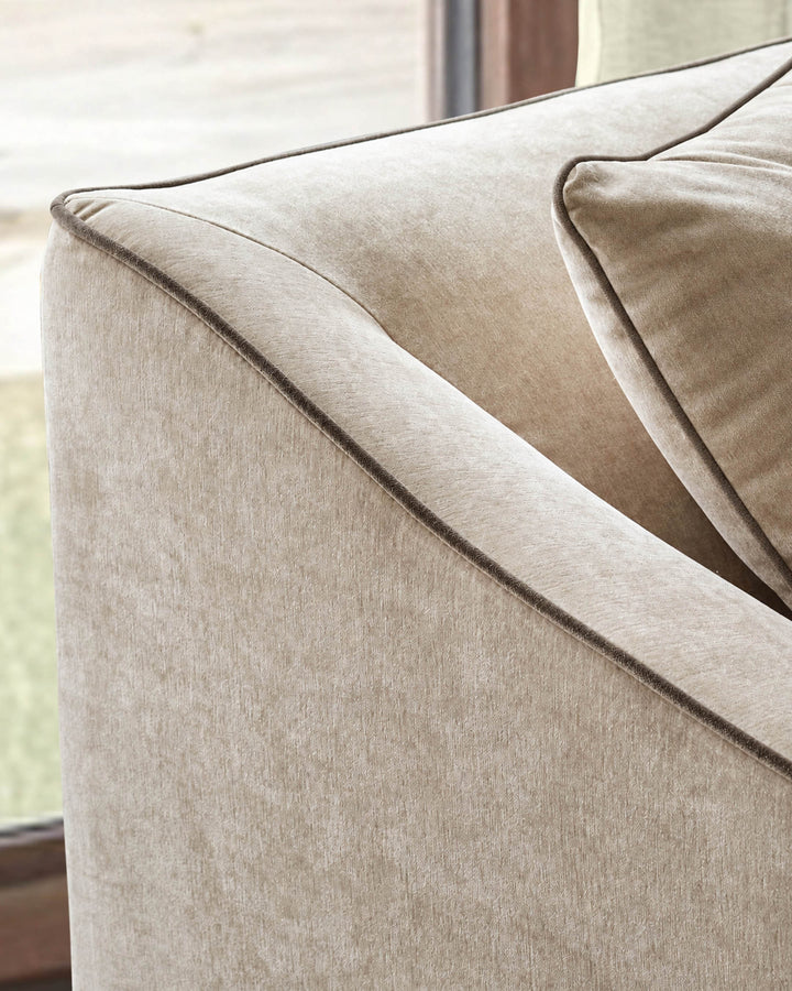 Julep champagne fabric 2 seater sofa