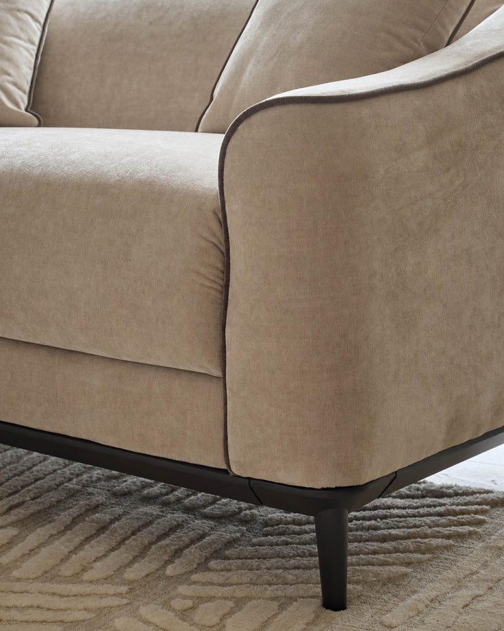 Julep champagne fabric 2 seater sofa