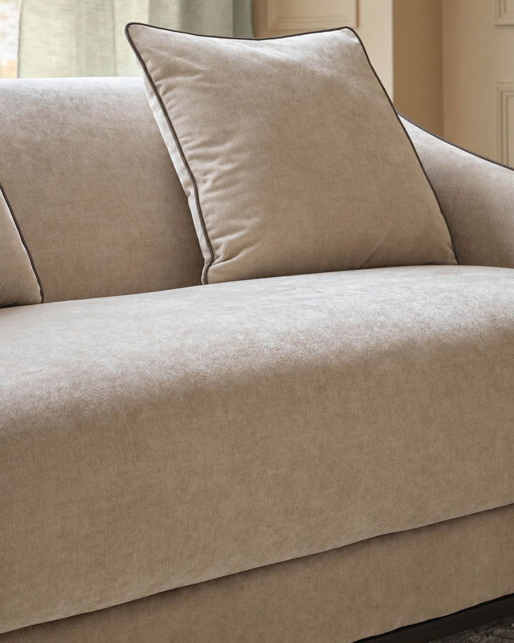 Julep champagne fabric 2 seater sofa