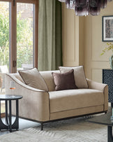 Julep champagne fabric 2 seater sofa