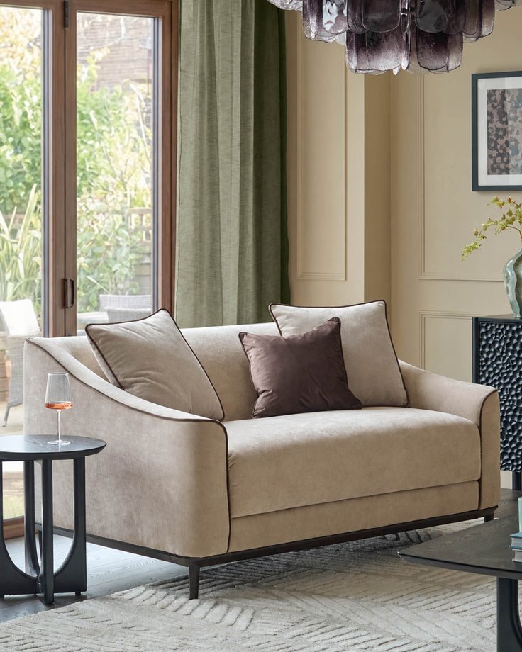 Julep champagne fabric 2 seater sofa