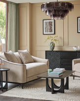 Julep champagne fabric 2 seater sofa