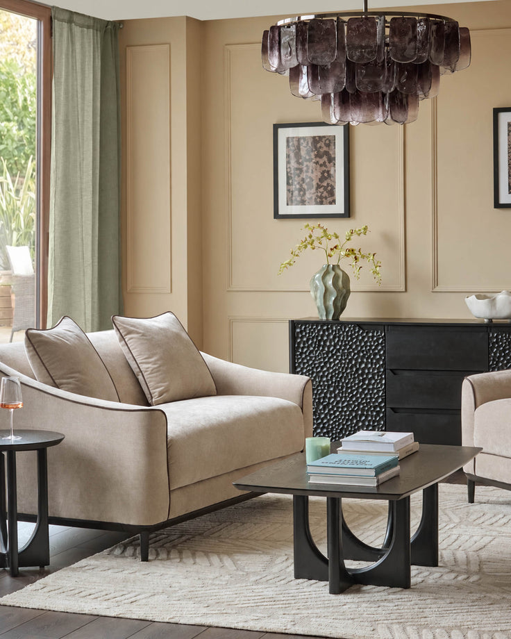 Julep champagne fabric 2 seater sofa