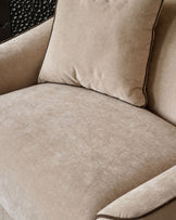 Julep champagne fabric love seat