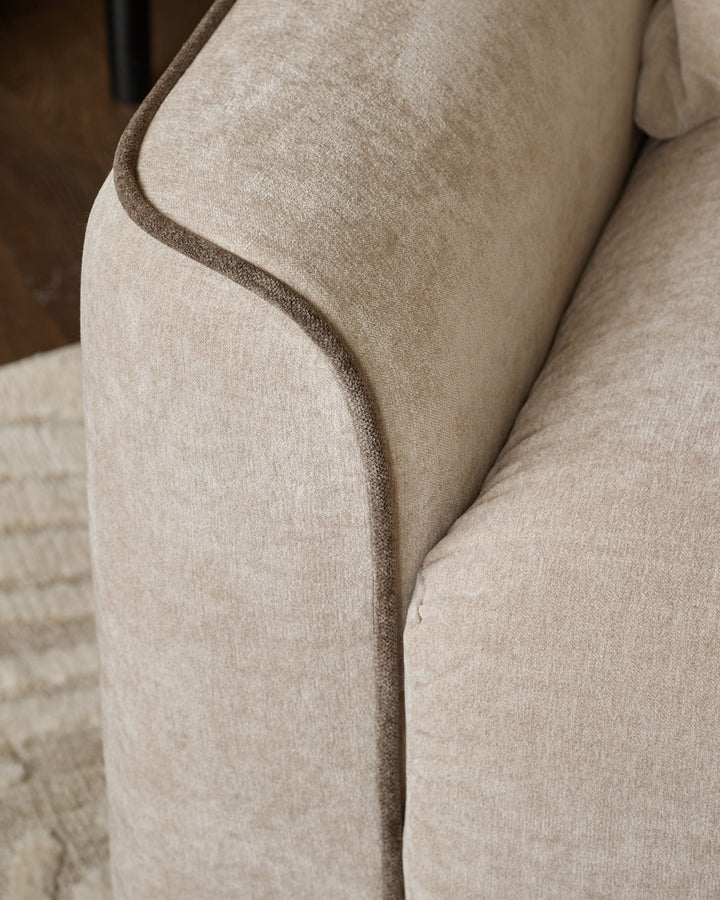 Julep champagne fabric love seat