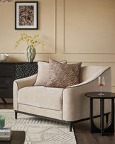 Julep champagne fabric love seat