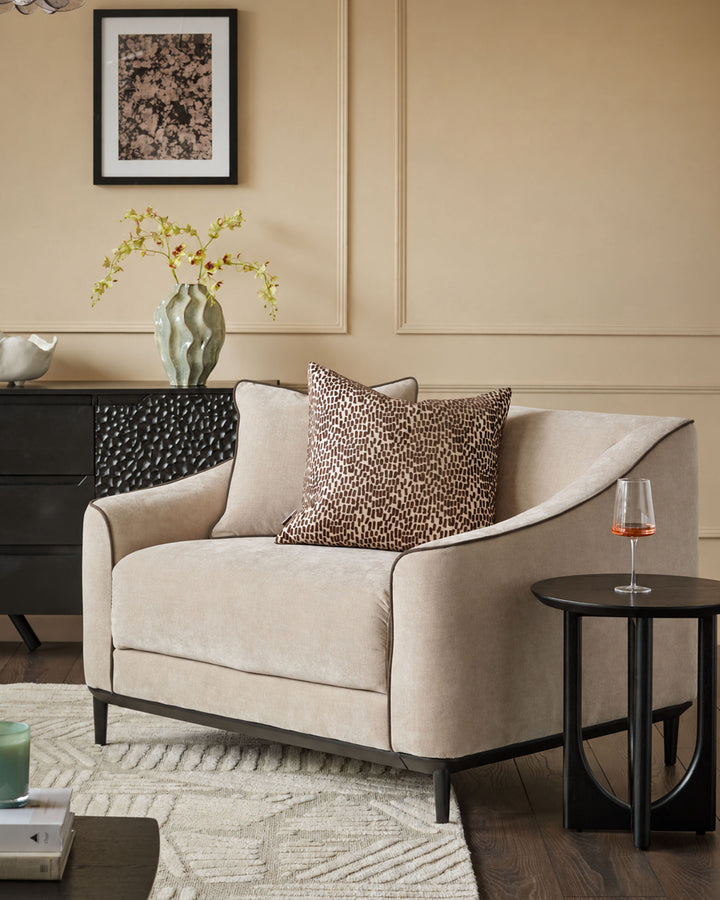 Julep champagne fabric love seat