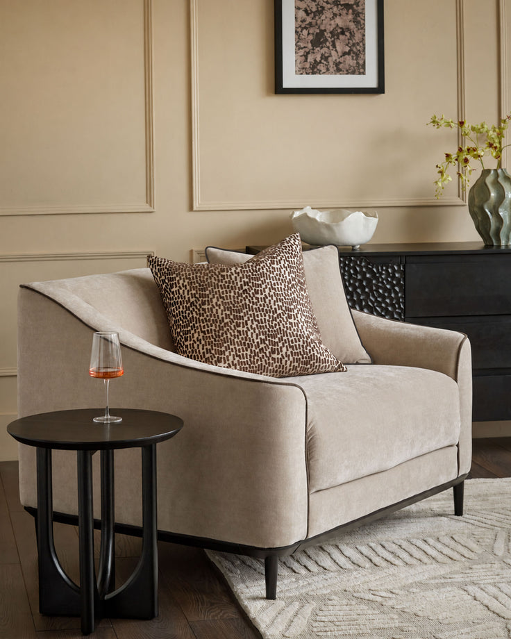 Julep champagne fabric love seat