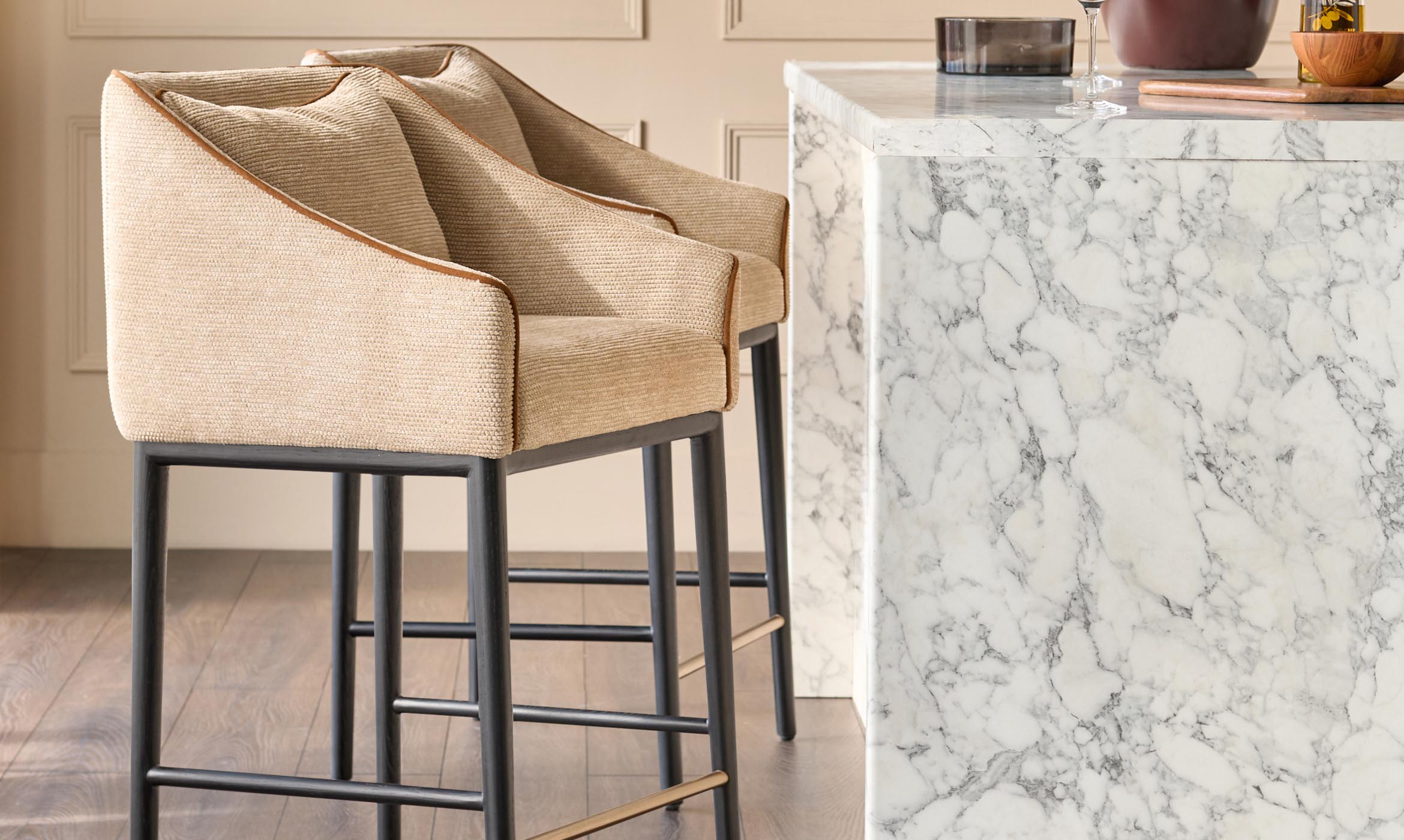 Julep honey chenille bar stool