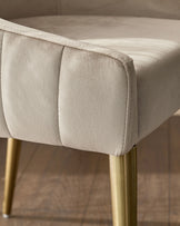 Juliana Champagne Velvet With Brushed Brass Dining Chair