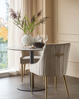 Juliana Champagne Velvet With Brushed Brass Dining Chair