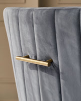 Juliana Dark Grey Velvet With Brushed Brass Dining Chair