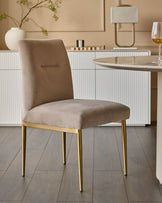 Keira Champagne Velvet Dining Chair